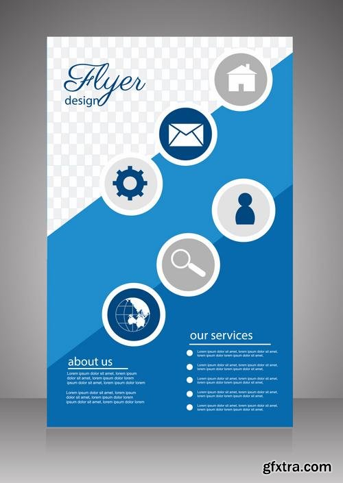 Stock Vector - Flyer Brochure Templates Set, 25EPS