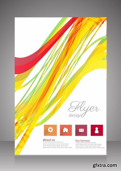 Stock Vector - Flyer Brochure Templates Set, 25EPS