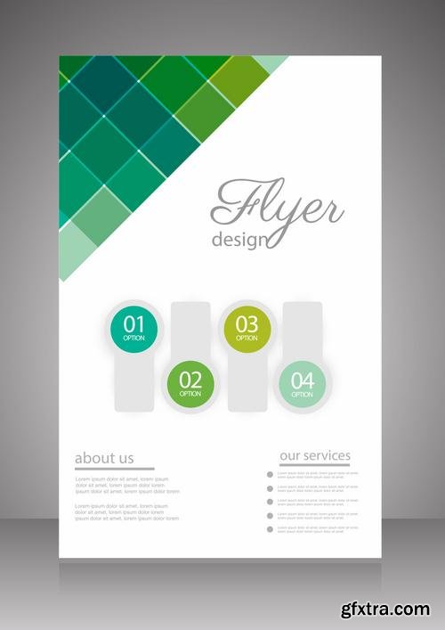 Stock Vector - Flyer Brochure Templates Set, 25EPS