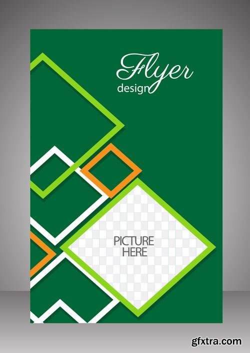 Stock Vector - Flyer Brochure Templates Set, 25EPS