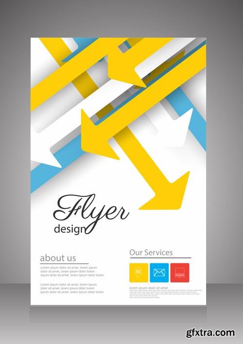 Stock Vector - Flyer Brochure Templates Set, 25EPS