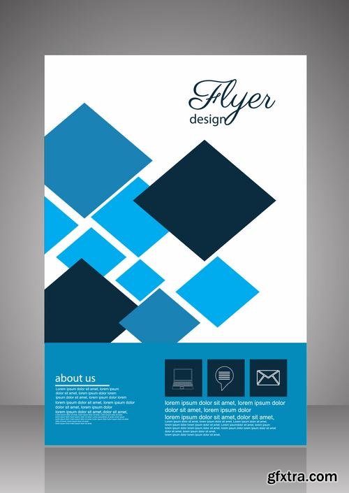 Stock Vector - Flyer Brochure Templates Set, 25EPS