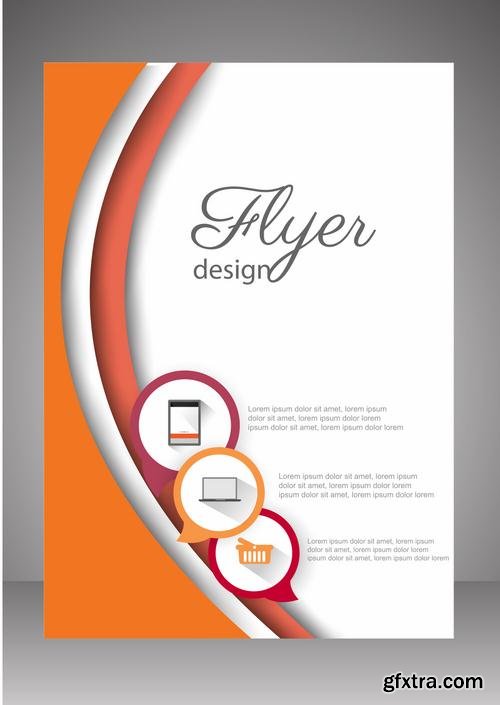 Stock Vector - Flyer Brochure Templates Set, 25EPS