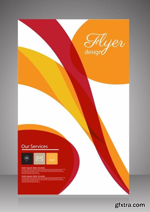 Stock Vector - Flyer Brochure Templates Set, 25EPS