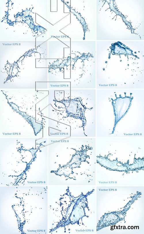 Stock Vectors - Water splash 2, 25xEPS