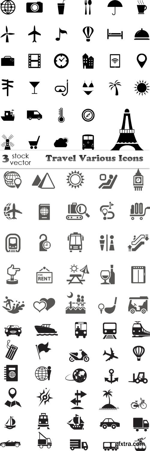 Vectors - Travel Various Icons