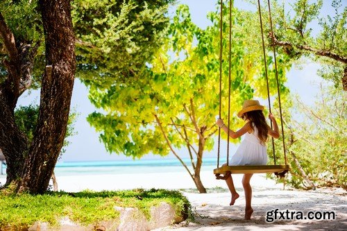 Children on a swing