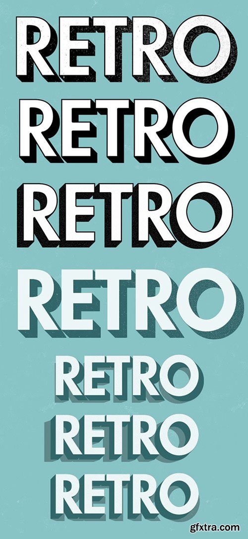 10 Retro Text Effect Actions - CM 49660