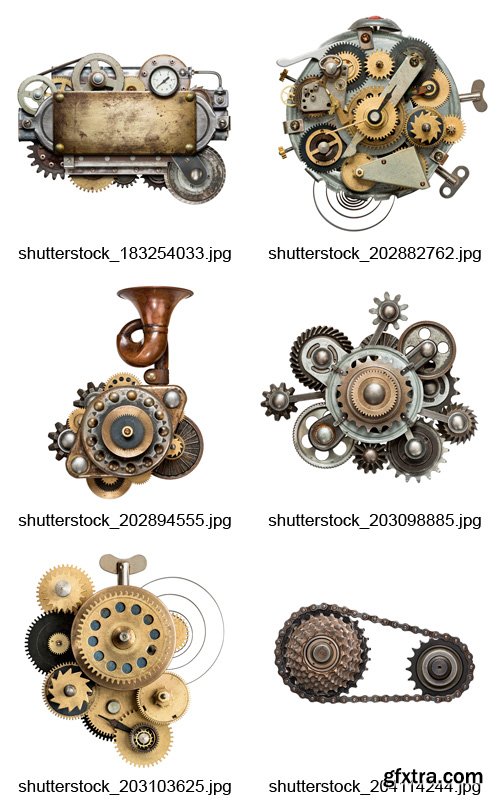 Amazing SS - Steampunk Metal Collages, 25xJPGs