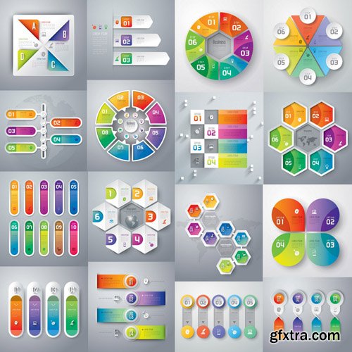 Infographics Design Elements#83 - 25 Vector