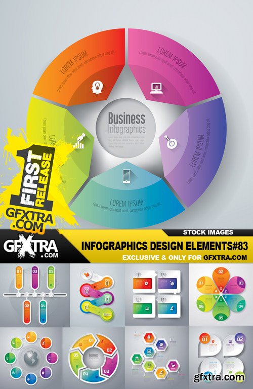 Infographics Design Elements#83 - 25 Vector