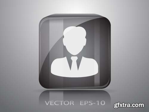 Icon of businessman 12x EPS