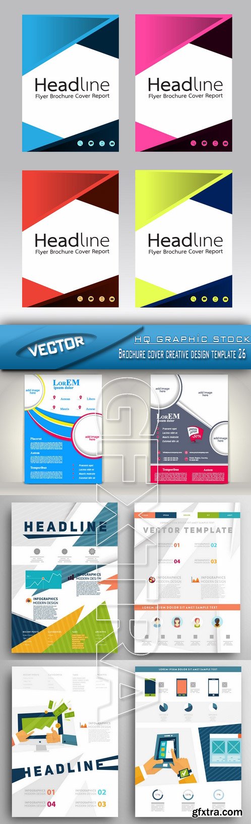 Stock Vector - Brochure cover creative design template 26