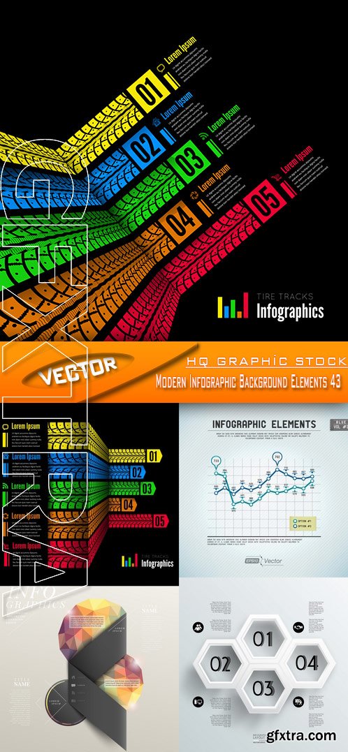 Stock Vector - Modern Infographic Background Elements 43