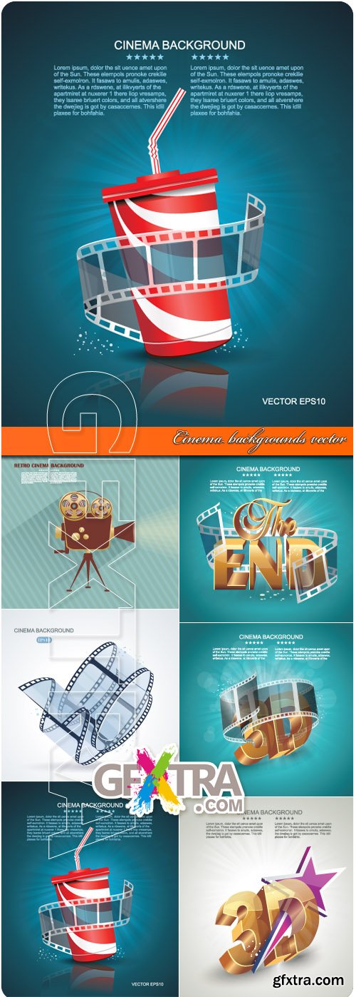 Cinema backgrounds vector