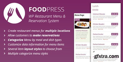 CodeCanyon - foodpress v1.2 - Restaurant Menu & Reservation Plugin