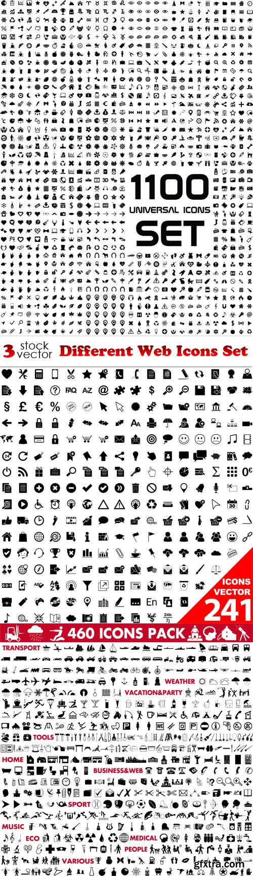 Vectors - Different Web Icons Set