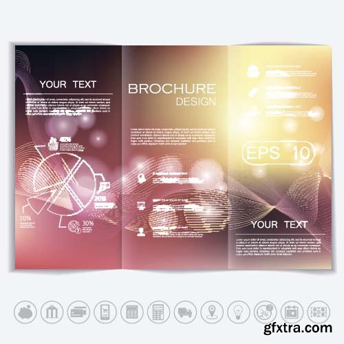 Brochure mock design 8x EPS