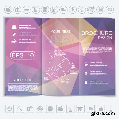 Brochure mock design 8x EPS