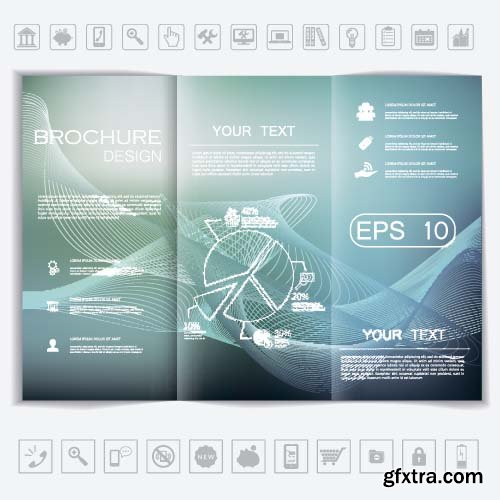 Brochure mock design 8x EPS