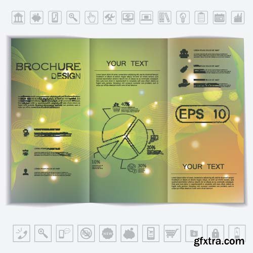 Brochure mock design 8x EPS