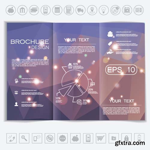 Brochure mock design 8x EPS