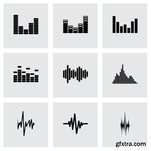 Stock Vectors - Digital equalizer 3, 25xEPS