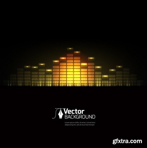 Stock Vectors - Digital equalizer 3, 25xEPS