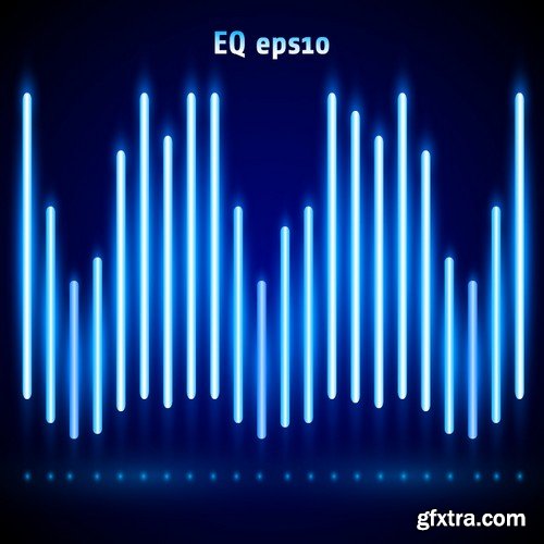 Stock Vectors - Digital equalizer 3, 25xEPS