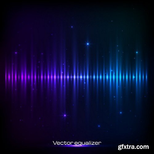 Stock Vectors - Digital equalizer 3, 25xEPS