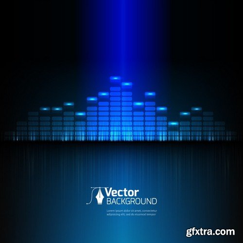 Stock Vectors - Digital equalizer 3, 25xEPS