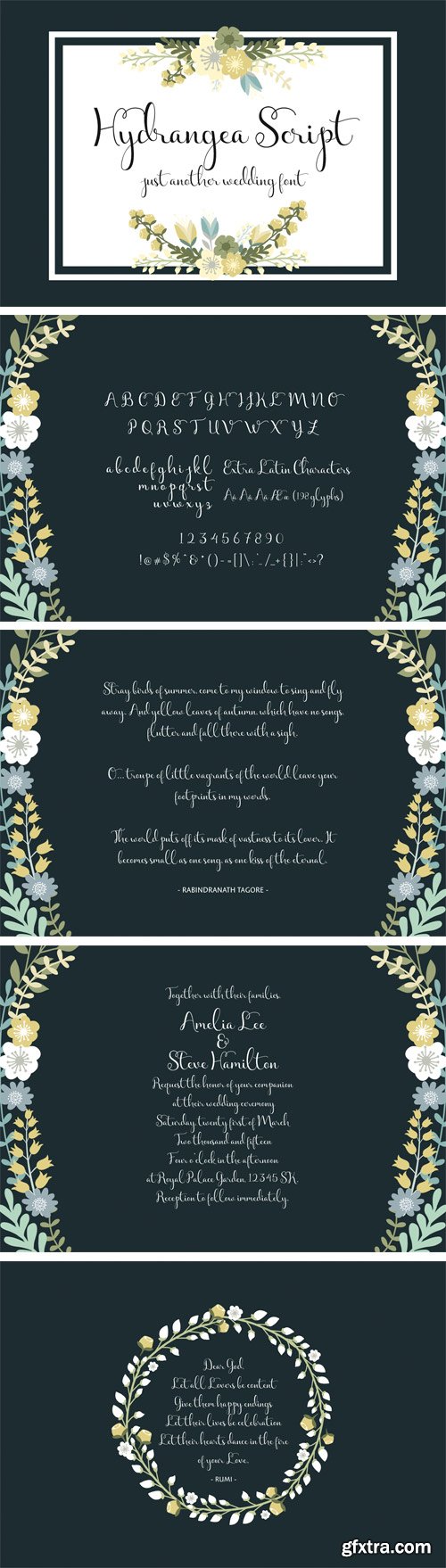 Hydrangea Script - Wedding Font