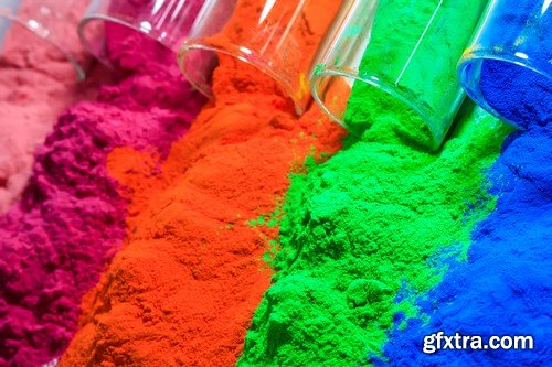 Colored powders at market in Peru 7x JPEG