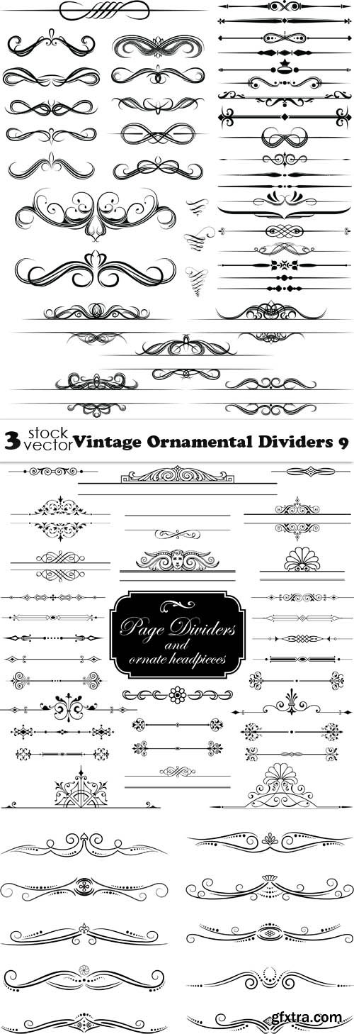 Vectors - Vintage Ornamental Dividers 9