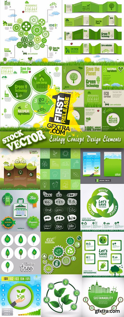 Stock Vector - Ecology Concept Design Elements, 60EPS