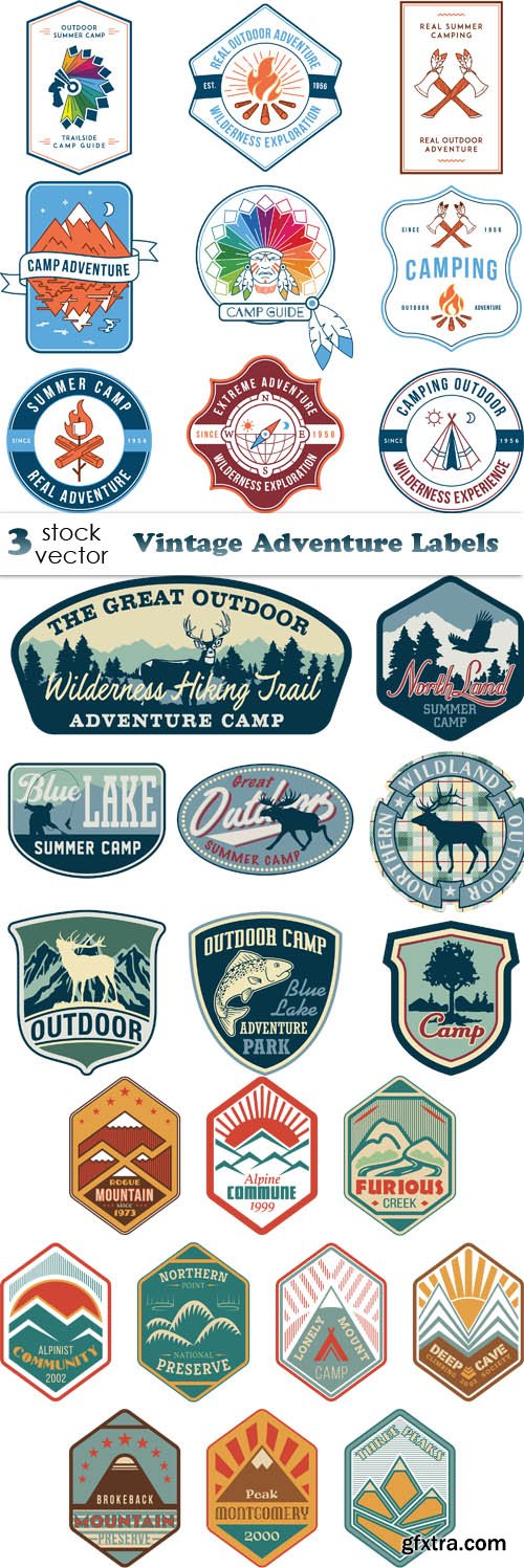 Vectors - Vintage Adventure Labels