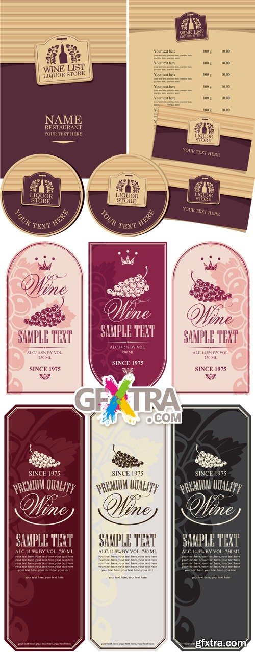 Wine List Vector