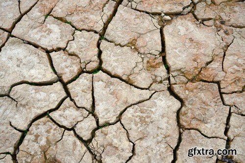 Stock Photos - Cracks in the ground, 25xJPG