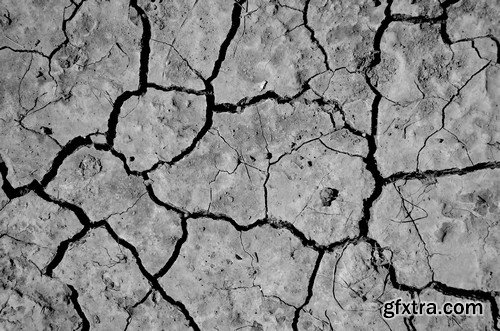 Stock Photos - Cracks in the ground, 25xJPG