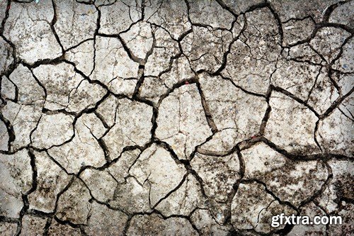 Stock Photos - Cracks in the ground, 25xJPG