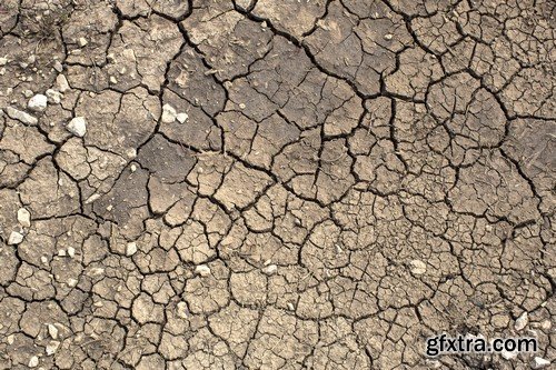 Stock Photos - Cracks in the ground, 25xJPG