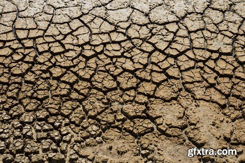 Stock Photos - Cracks in the ground, 25xJPG