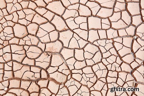 Stock Photos - Cracks in the ground, 25xJPG