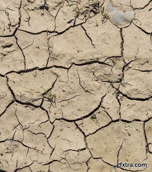 Stock Photos - Cracks in the ground, 25xJPG