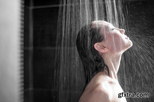 Stock Photos - Girl taking a shower, 25xJPG