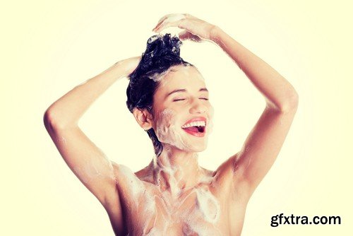 Stock Photos - Girl taking a shower, 25xJPG