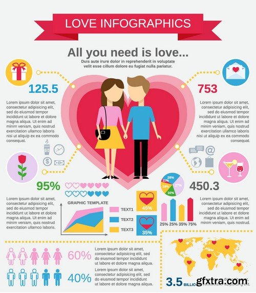 Stock Vectors - Wedding infographic, 25xEPS