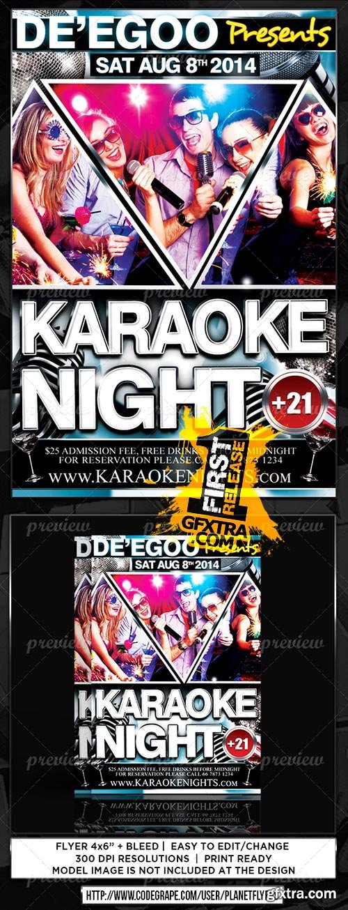 CodeGrape - Karaoke Night Flyer 3659