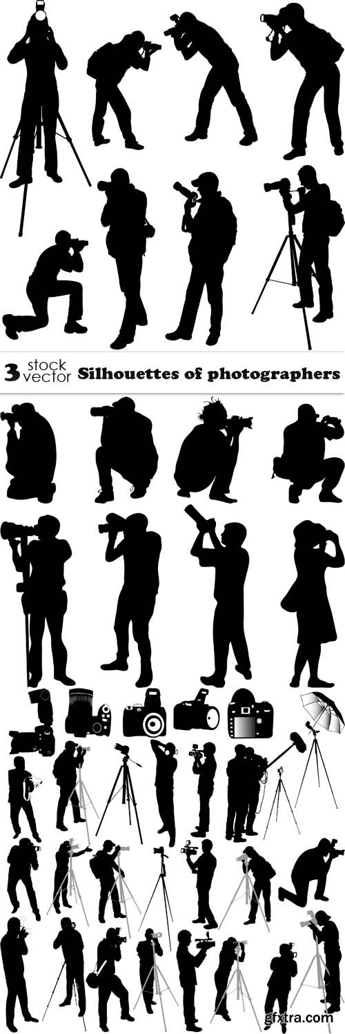 Vectors - Silhouettes of photographers