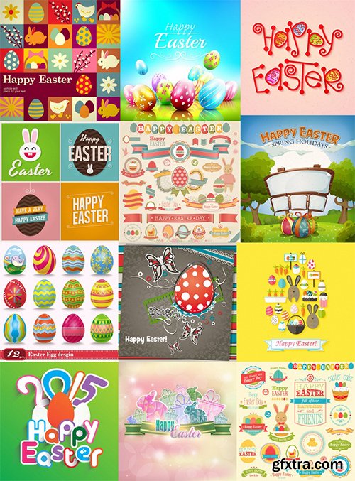 Stock Vector - Happy Easter Design Elements, 25EPS